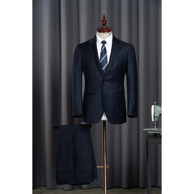 SZTX0652 Men's Business Formal Suit Set Professional Attire for Work Interviews Pleated Front Breathable Plus Sizes Available