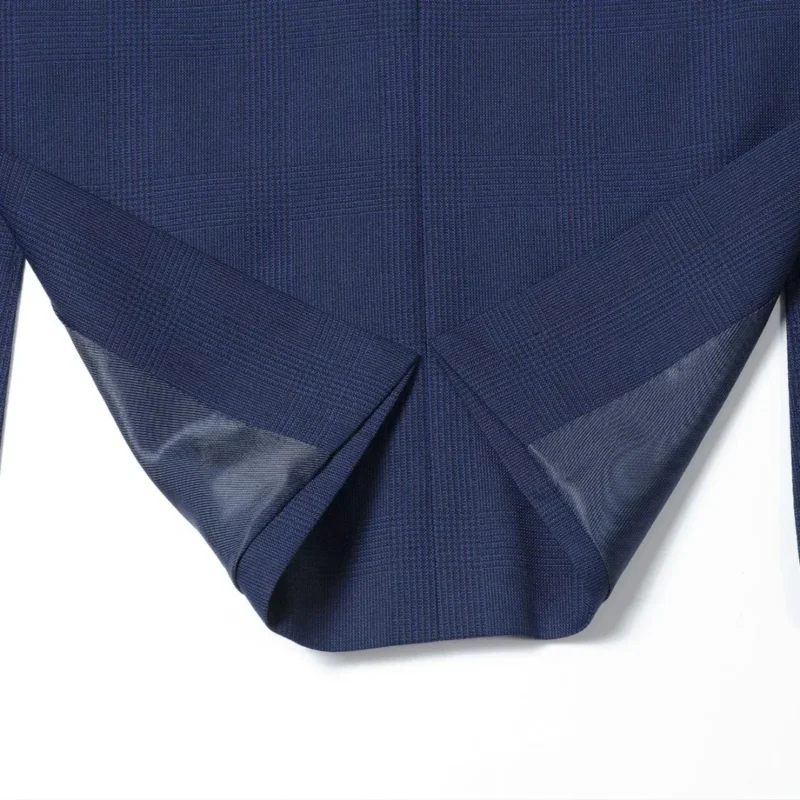 Men's Navy Blue Double Breasted Formal Suits 2pcs Tailored for Wedding Parties Business Events - Image 5