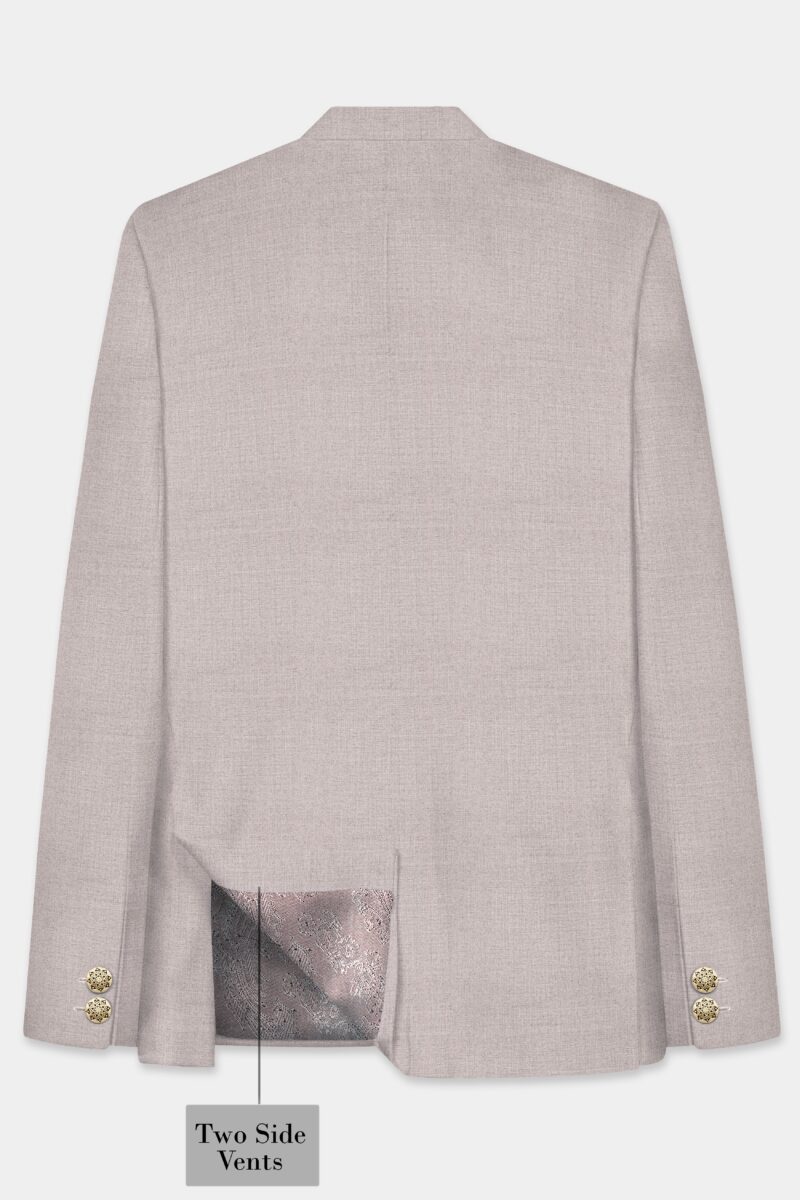 Clamshell Cream Wool Rich Bandhgala Suit - Image 7