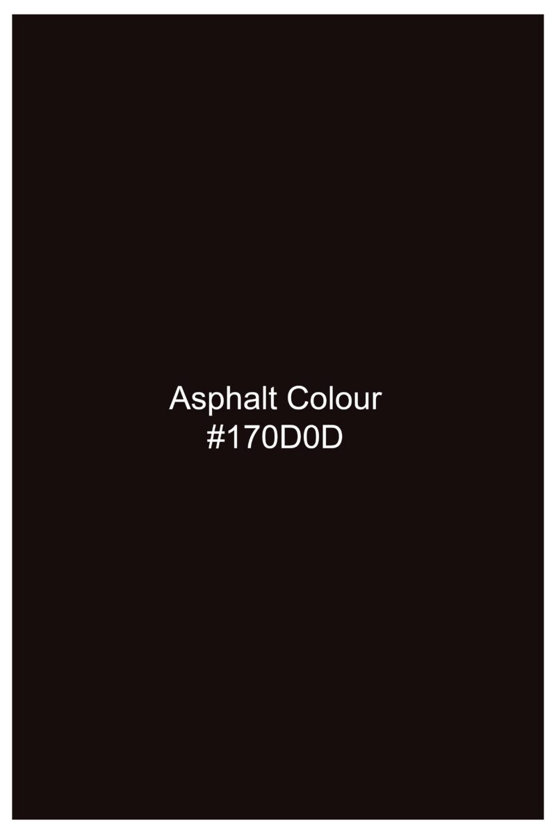 Asphalt Brown Crushed Velvet Bandhgala Suit - Image 16