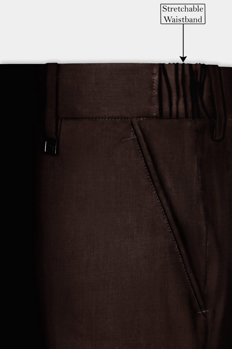 Espresso-Hickory Brown Solid Wool Rich Cross Placket Bandhgala Suit - Image 13