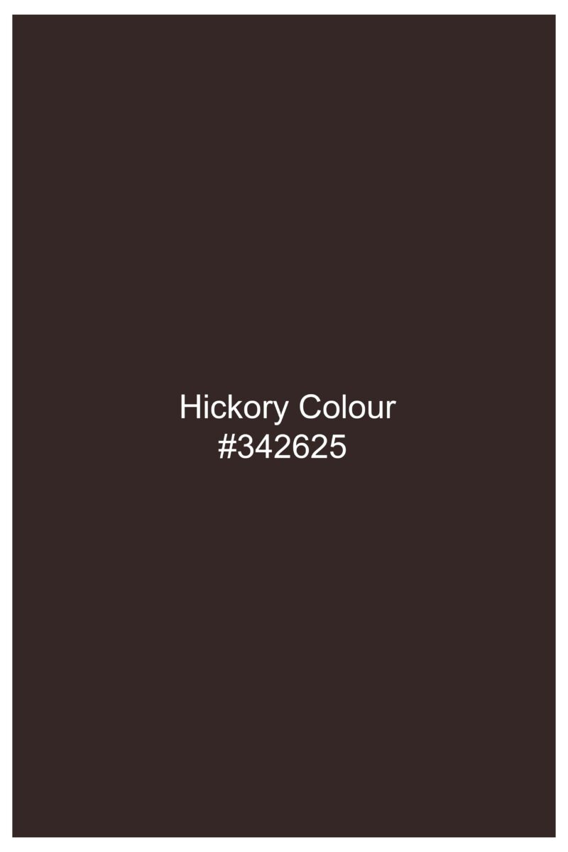 Espresso-Hickory Brown Solid Wool Rich Cross Placket Bandhgala Suit - Image 16