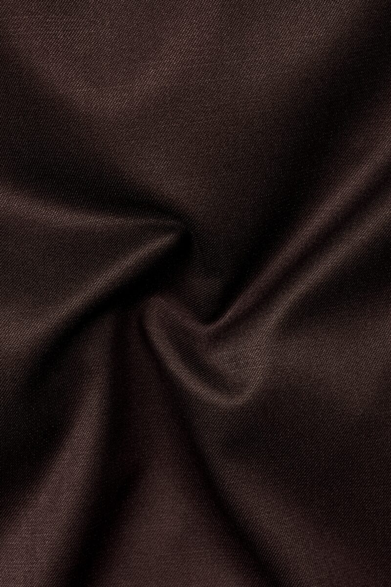 Espresso-Hickory Brown Solid Wool Rich Cross Placket Bandhgala Suit - Image 3