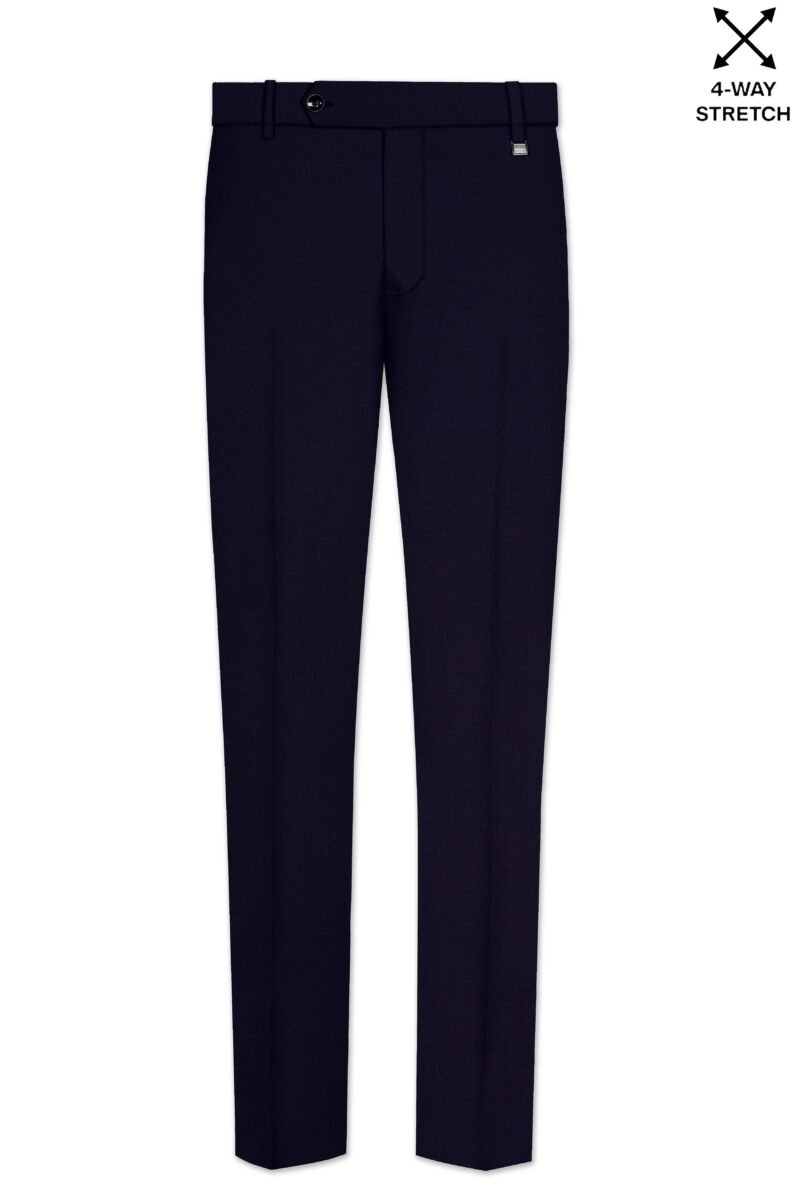 Vistaro-Korean Blue (The Best Blue We Have) Wool Rich Bandhgala Stretchable traveler Suit - Image 12