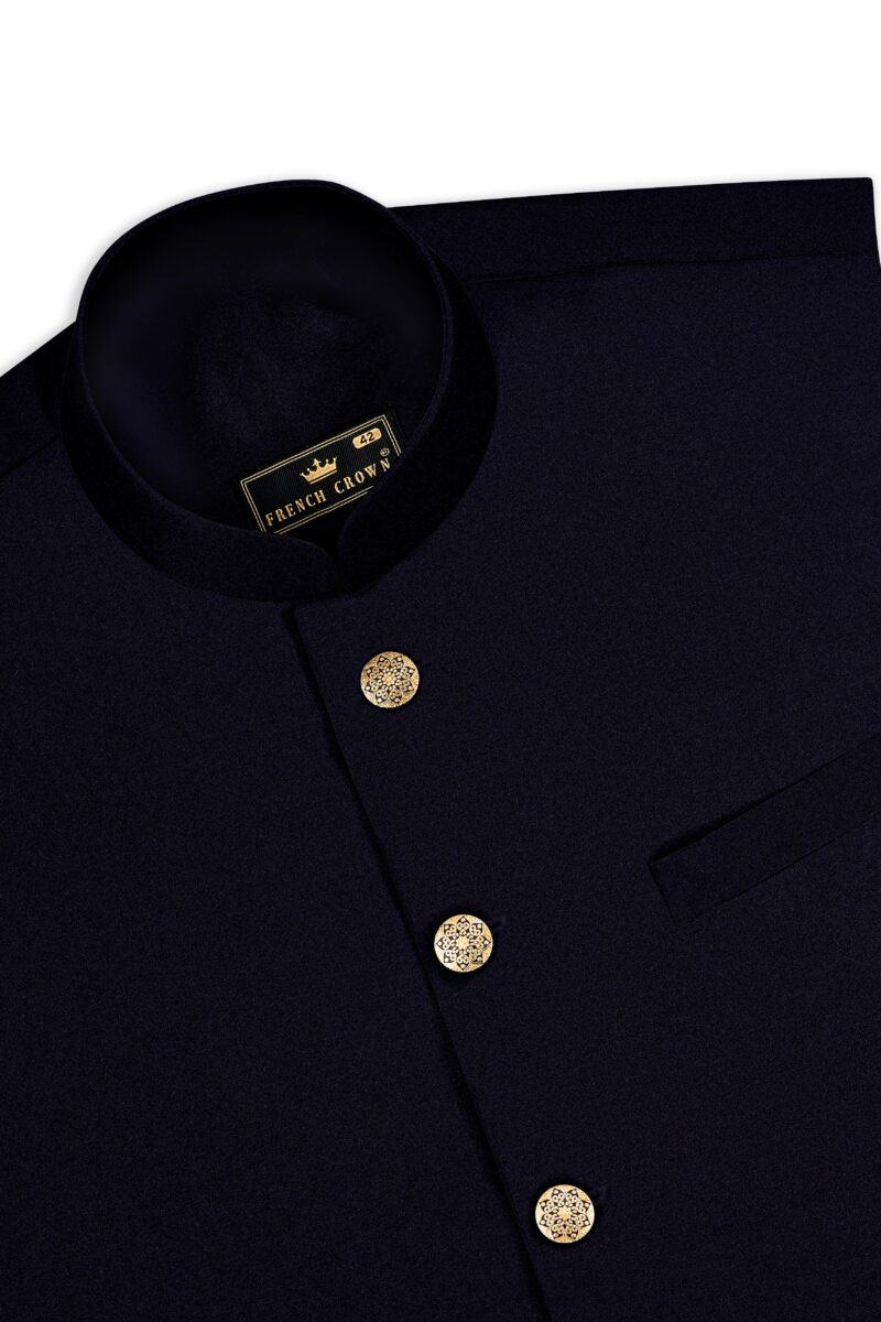 Vistaro-Korean Blue (The Best Blue We Have) Wool Rich Bandhgala Stretchable traveler Suit - Image 17
