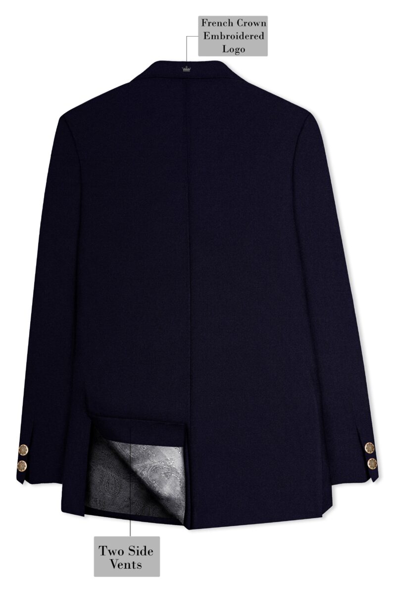 Vistaro-Korean Blue (The Best Blue We Have) Wool Rich Bandhgala Stretchable traveler Suit - Image 8